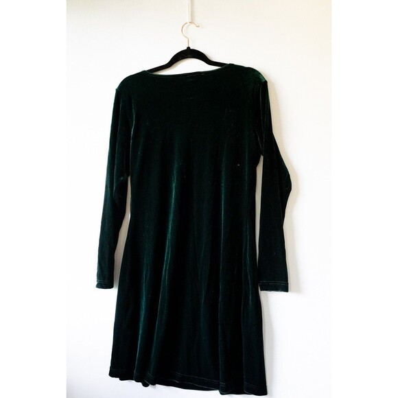 Dress.com Green velvet velour midi dress M fairy goth whimsigoth - Picture 3 of 5